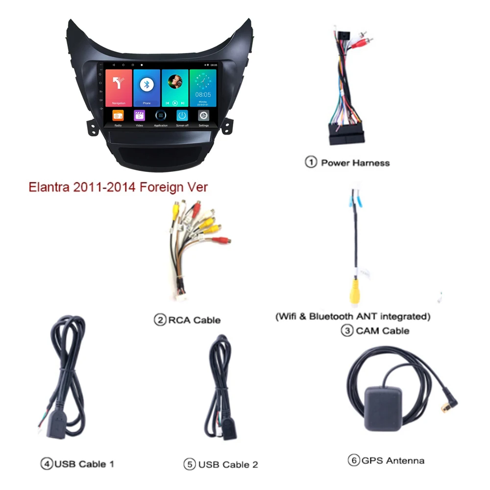 

2 Din Android for Hyundai Elantra 2012 2013 Car Radio Multimedia Video Player Navigation GPS Wifi AutoRadio Stereo Head Unit
