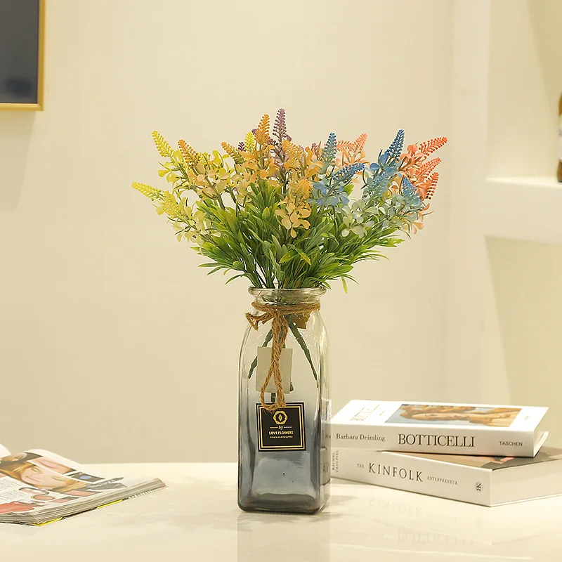 

Home simulation vase flower decoration simulation plant Ins atomization old lavender indoor restaurant