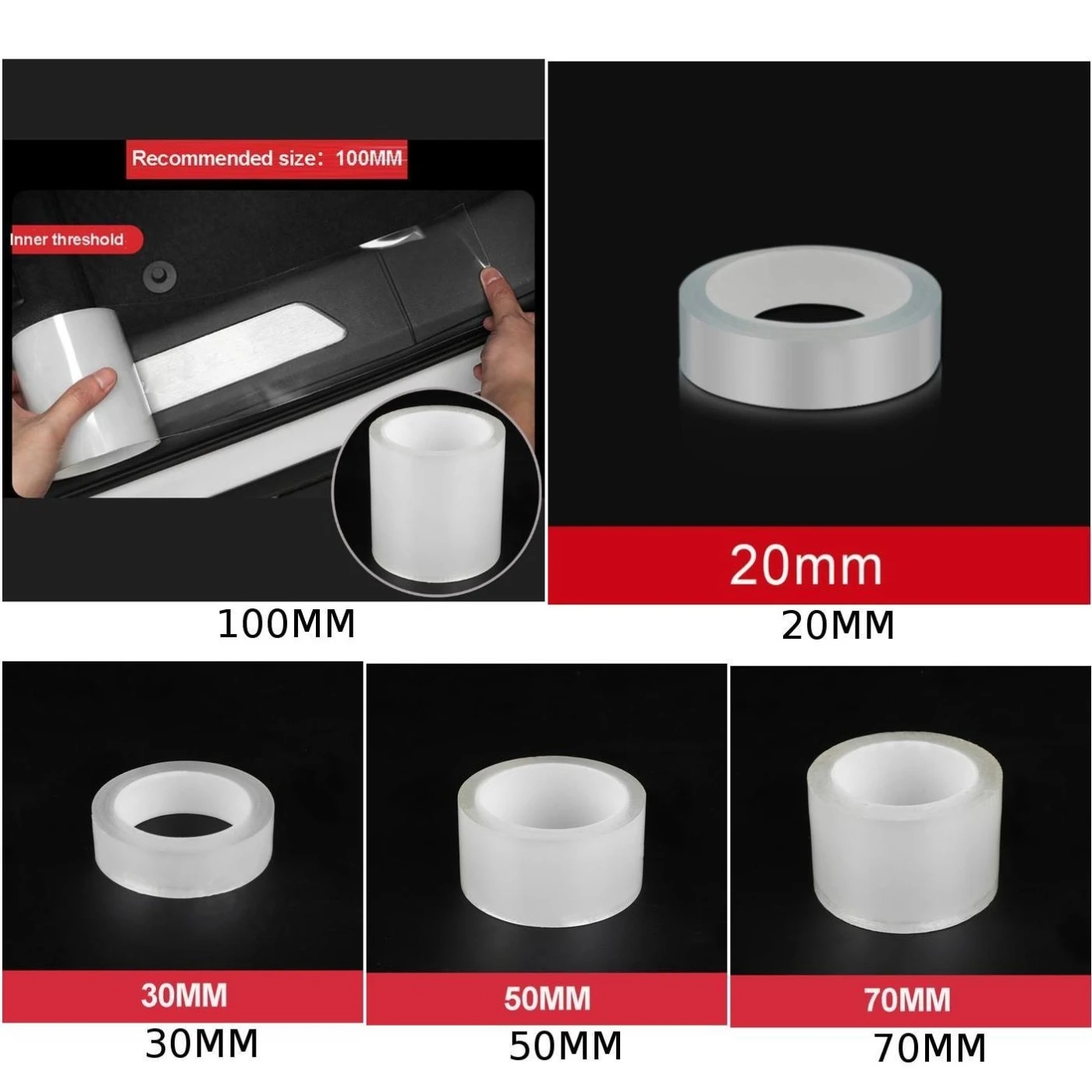 3-метровая защитная лента для кромок порога прозрачная наклейка краски против