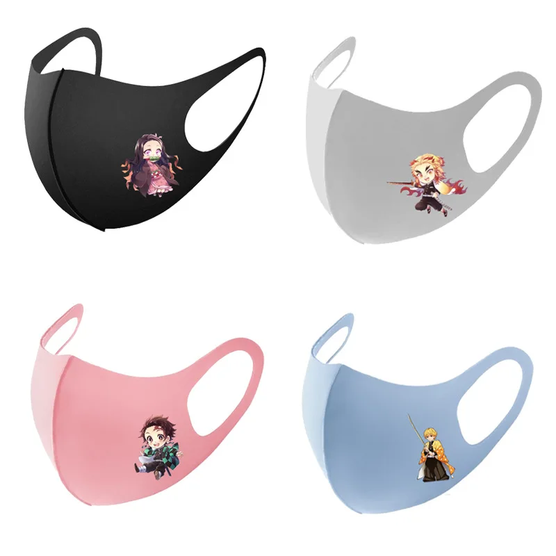 

Thin Ice Silk Kids Masks Dust-proof Windproof Face Sun Protection Anti-Fog Keep Warm Breathable Party Mask Gifts for Children