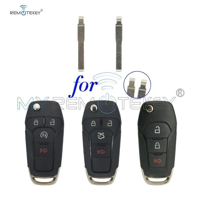 Remtekey 5 шт. откидное полотно дистанционного ключа HU101 для оригинального Ford Fusion F-150 F-250 запасного дистанционного ключа аварийного ключа
