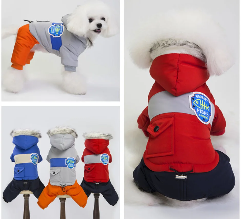 

Fashion Pet Dog European and American wind and snow Jumpsuit Puppy Cat Chihuahua Yorkshire Teddy Dog cotton clothing