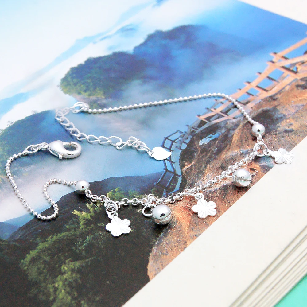 Изысканные пикантные браслет на ногу многослойный ножная цепочка щиколотку 925