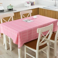home grid table cloth waterproof buffalo plaid tablecloth for holiday party dining buffet pink geometric checkered table cover