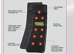 Новый домашний массажный матрас с 9 вибрационными двигателями для тела с инфракрасным подогревом