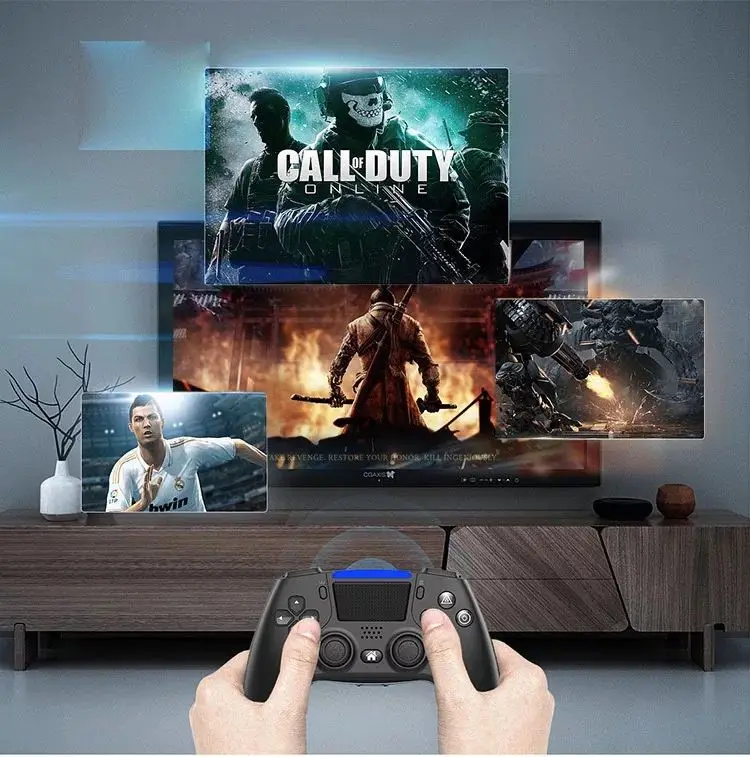 

Pop Pop Bluetooth Wireless Game Controller For PS4 Console For PS5 Style Double Vibration Game Gamepad For PC /Android