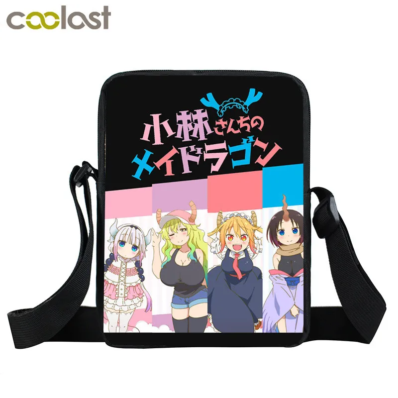 Маленькая сумка через плечо с аниме Miss Kobayashi's Dragon Maid Kanna Kamui Tohru для мальчиков и