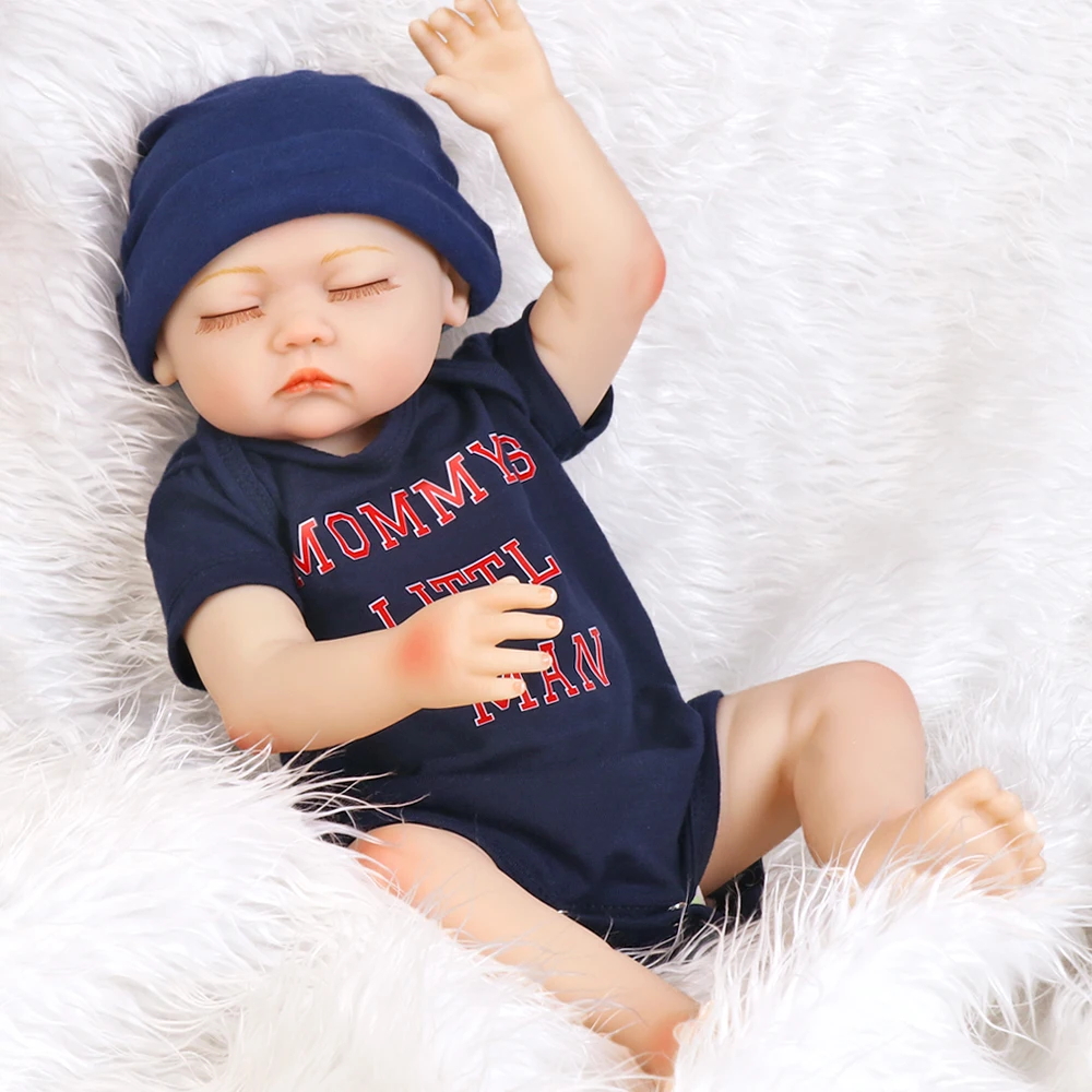 18 дюймов 45 см Bebes кукла трансфер до Reborn Baby Doll реалистичные куклы мальчика закройте
