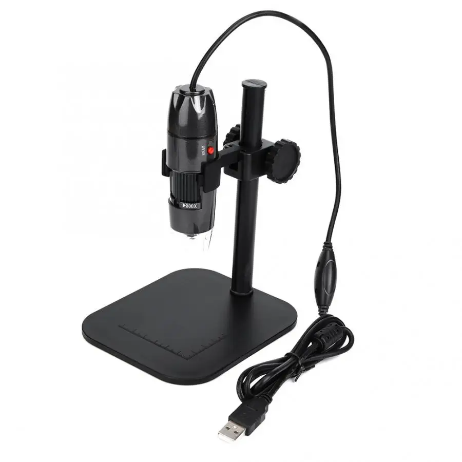 S08 Портативный USB цифровой микроскоп 20-800x микроскоп для просмотра с подъемной поддержкой камеры микроскопа