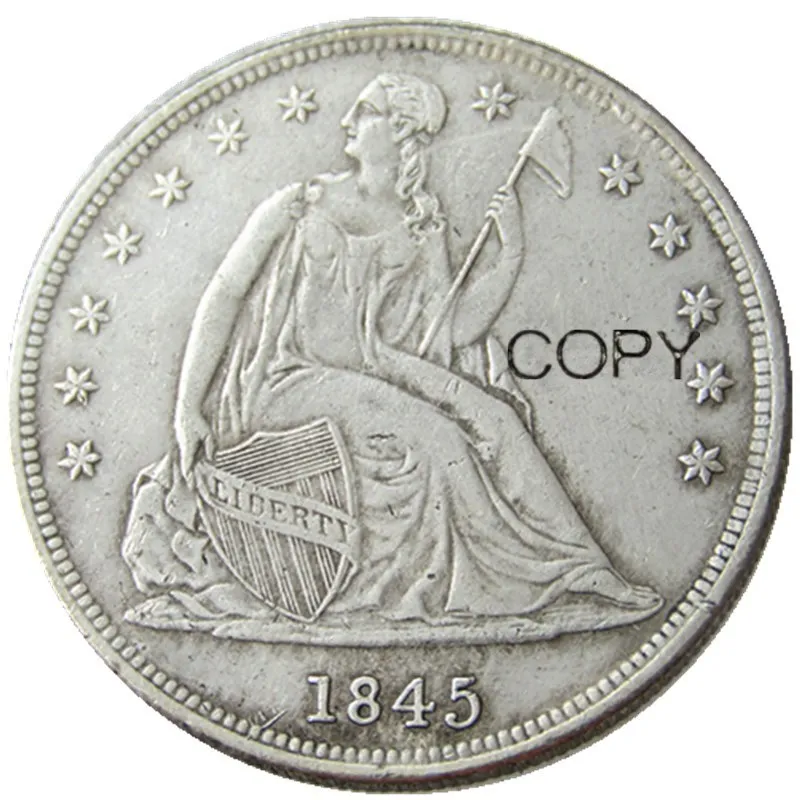 

US Coins 1845 Seated Liberty Dollar copy Coins Silver Plated