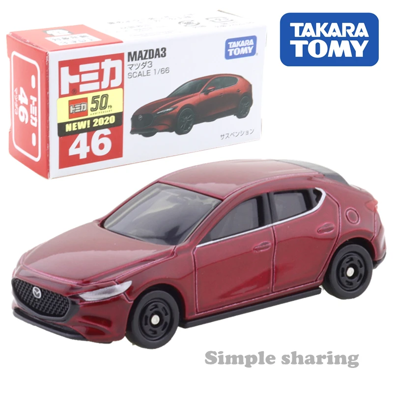 Takara Tomy Tomica No.46 Mazda 3 весы 1 : 66 популярные детские игрушки Моторные Машины литые под