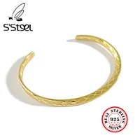 ssteel bracelets for women 925 sterling silver mobius bangles korean gold bracelet pulseras mujer plata de ley 925 jewellery