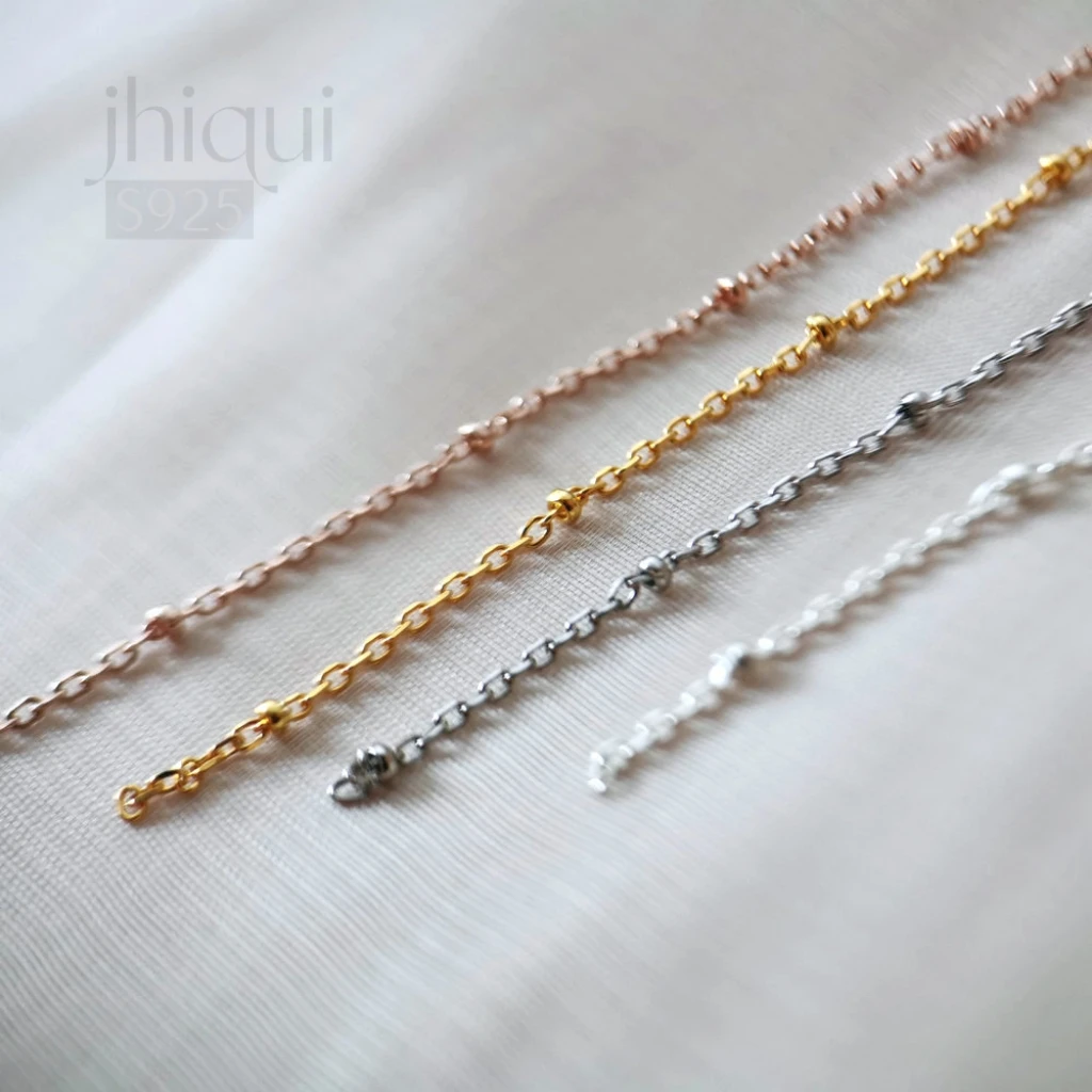 

10cm 1.2mm 925 Sterling Silver Chain for DIY Fine Jewelry Making J1602