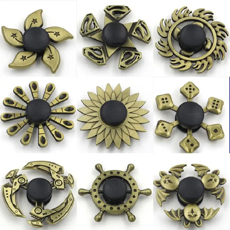 

Новинка, бронзовый металлический Спиннинг для пальцев, игрушки-антистресс для взрослых и детей, игрушка-головоломка для декомпрессии, Спин...