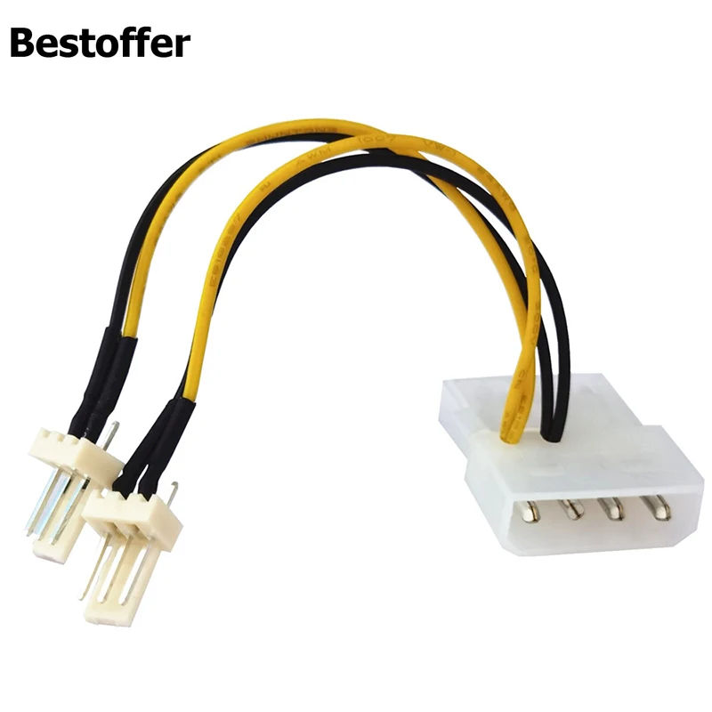 

Large 4 PIN 120mm Male/Female to Small Dual 2*3PIN Male Fan Transfer Cable