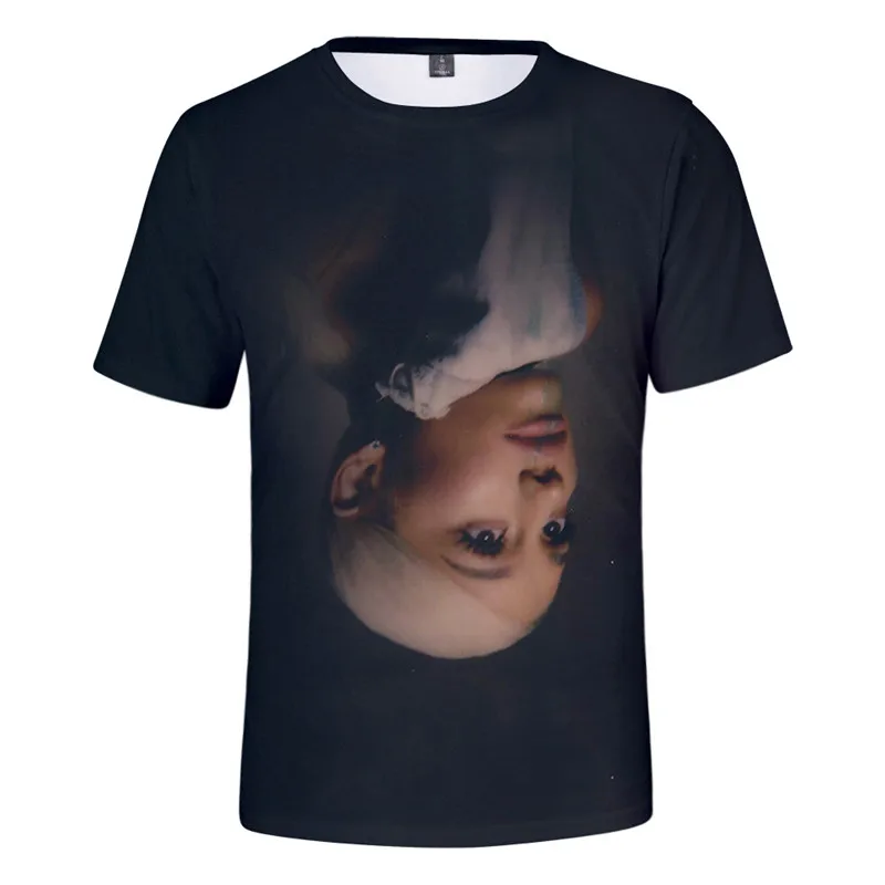 Ariana Grande мужские летние дизайнерские футболки с круглым вырезом и 3D принтом Homme