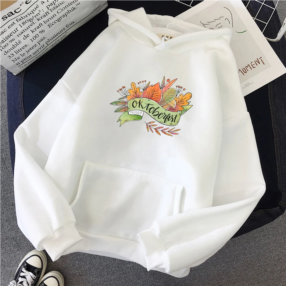

Ladies Loose Casual Simple Sweatshirt Tops Autumn Winter Korean Style Women Hoodies Leaves Letter Print Harajuku Pullover