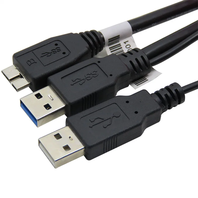 Кабель Micro USB 3 0 для передачи данных двойной кабель мобильного жесткого диска с