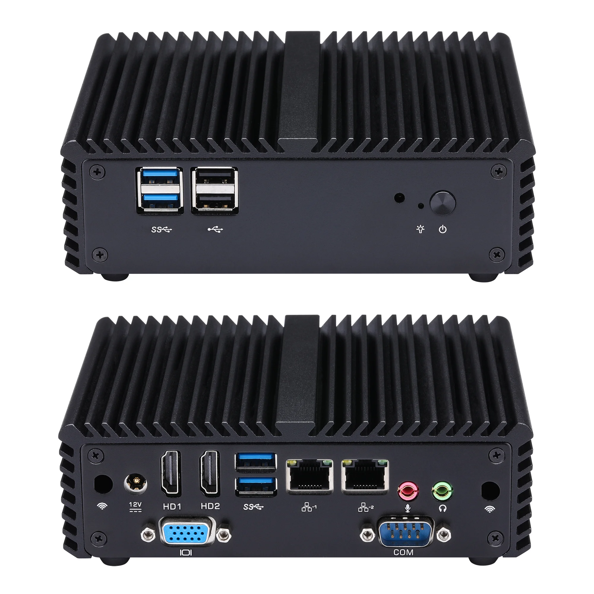 

Мини-ПК Qotom Barebone J3160 J3710, микрокомпьютер Linux Ubuntu Pc AES-NI, четырехъядерный, безвентиляторный промышленный мини-компьютер Q150P