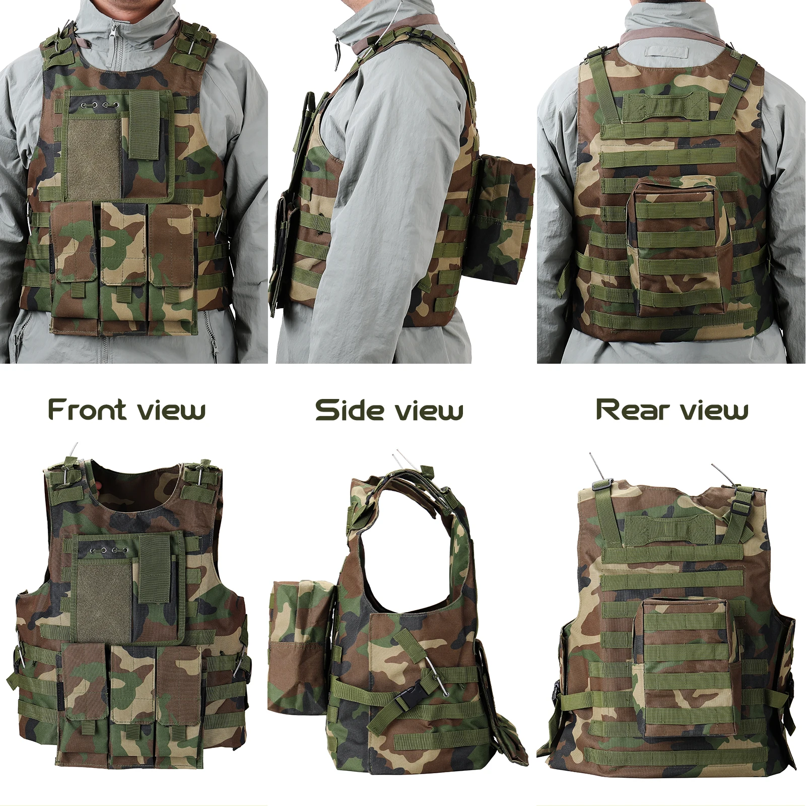 

Hunting Vest Multi-functional Breathable Vest Outdoor Quick Disassembly CS Field Protections Vest Training Equipment