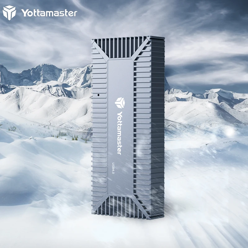 

Yottamaster SO3-C4 USB4.0 M.2 NVMe корпус 40 Гбит/с совместимый с Type C Thunderbolt 3/4 до 2700 МБ/с.-для 2280 NVMe SSD