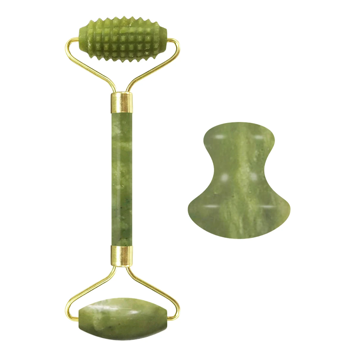 Массажный ролик из натурального нефрита для лифтинга лица скребок гуаши