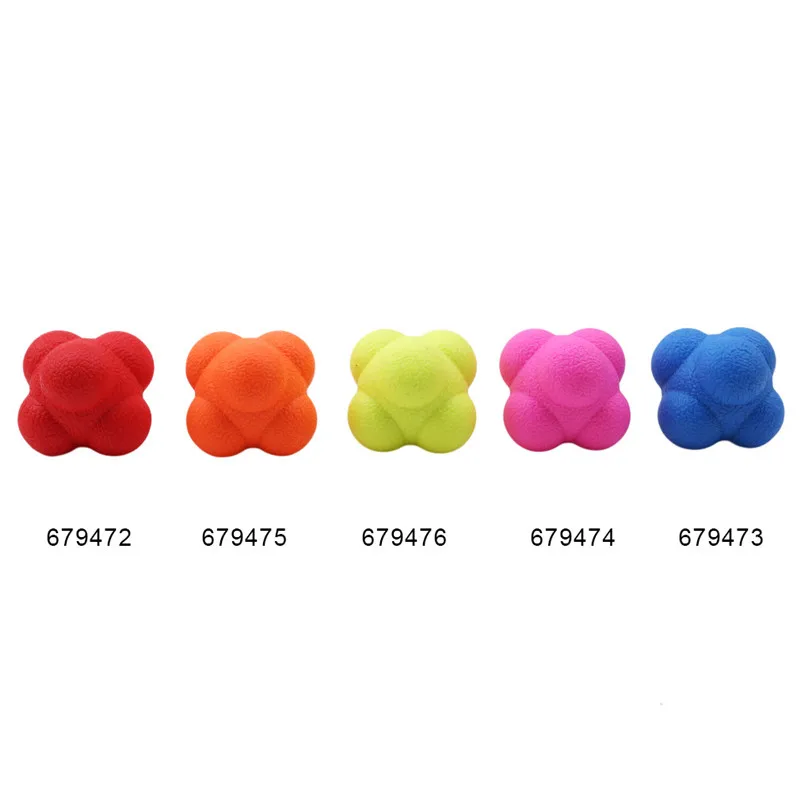 

1Pc Portable Outdoor Fun Hexagonal Training Ball Toy Sports Gym Fitness Reaction Ball Tennis Baseball Fast Speed Balls