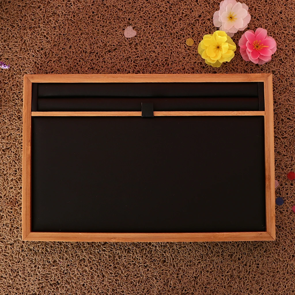 

Solid Bamboo Wood Jewelry Display Holder Stand Showcase Tray