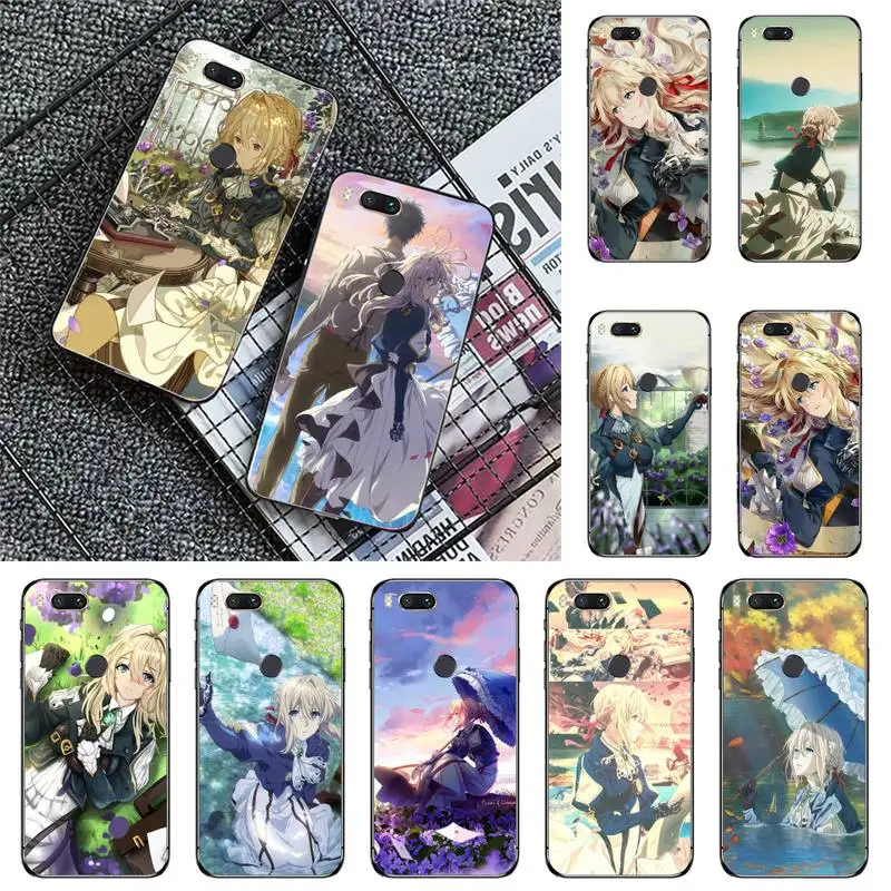 

Anime Violet Evergarden Phone Case For Xiaomi Redmi note 7 8 9 t s 10 A pro lite funda shell coque cover