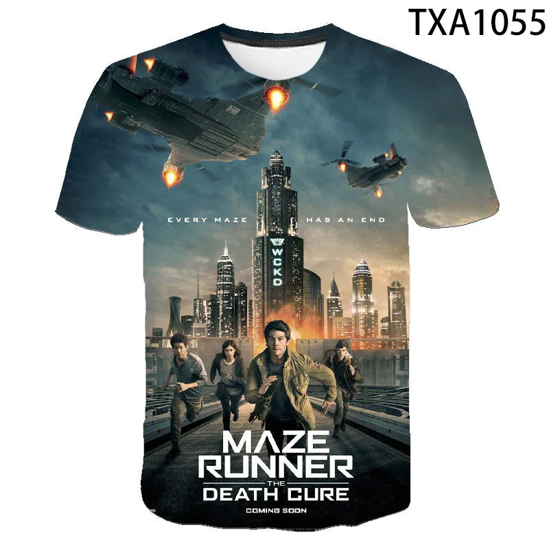 Mens 3D Printed t-shirts The Maze Runner Short Sleeve Boy Girl Kids  Fashion Men Women Children Short Sleeve Cool Tops Tee