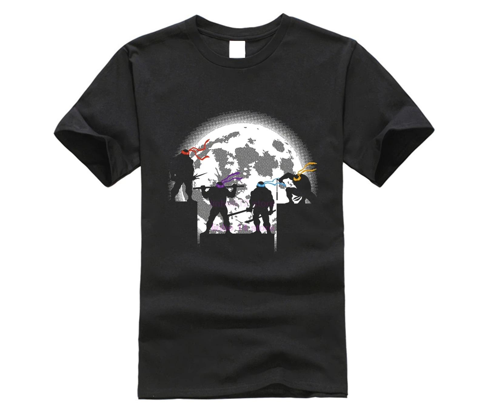 Футболка с принтом ночные тени Черепашки ниндзя Мужская футболка в стиле хип хоп