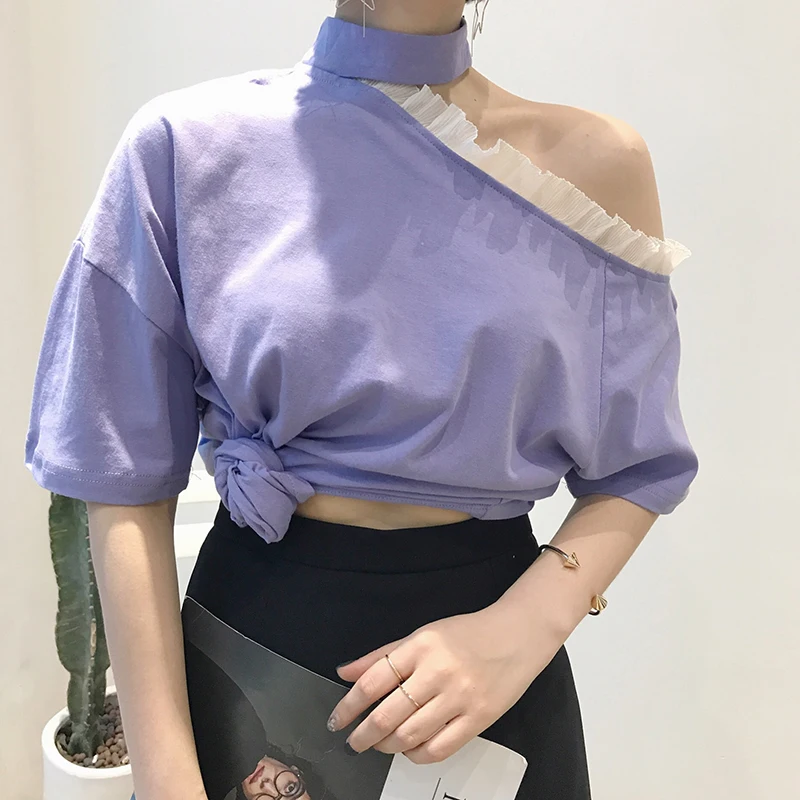 Женские топы и блуза с кружевными вставками ZCWXM весна 2020 | Женская одежда