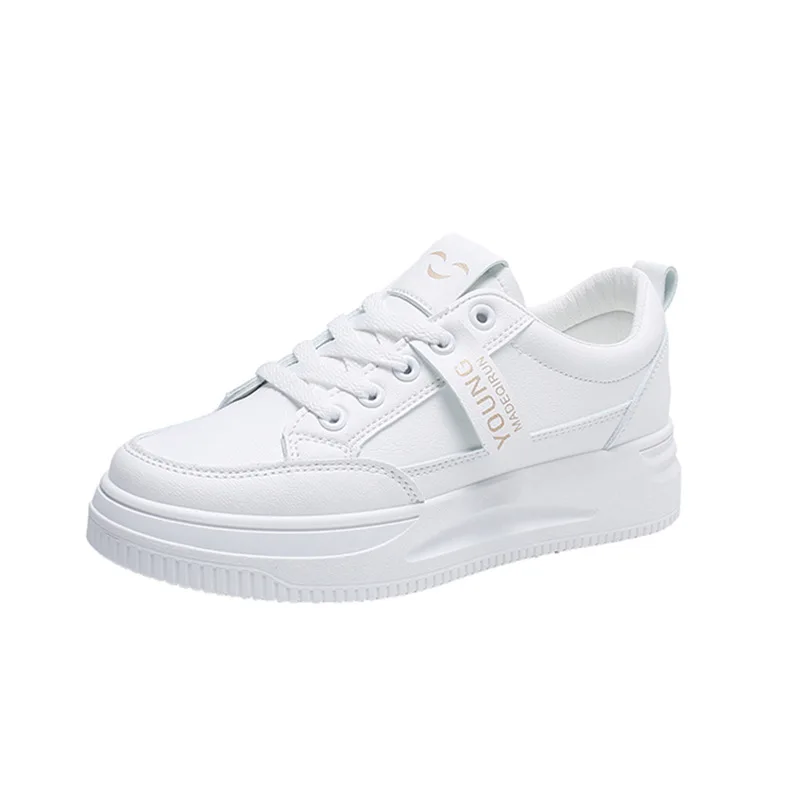 

Spring Fashion Women White Shoes Thick Soled Heightened Design Brand Casual Shoes Comfortable Breathable Sports Sneakers Sapatos