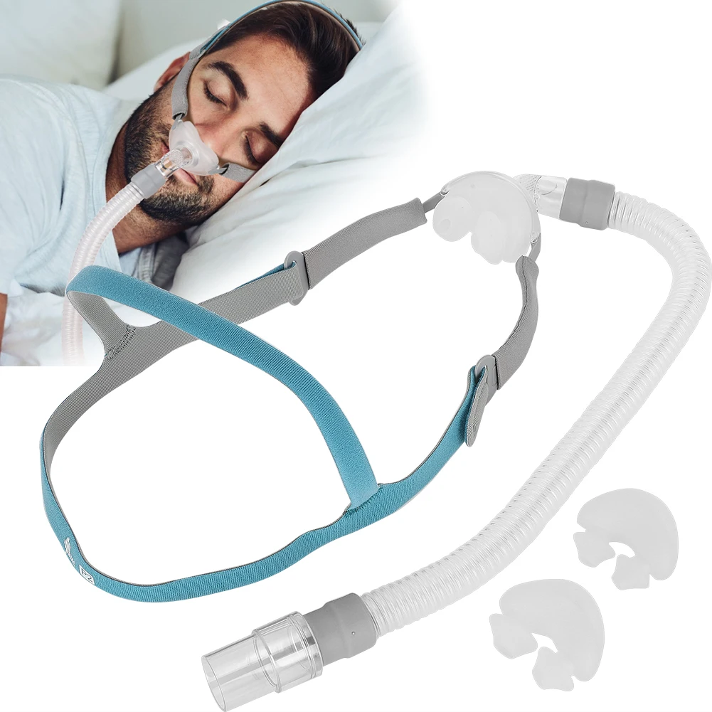 

Nasal Pillows Interface Close-Fitting Home Sleeping With Headband For Breathing Machine 3 Size Nose Pads Sleep Snoring Washable