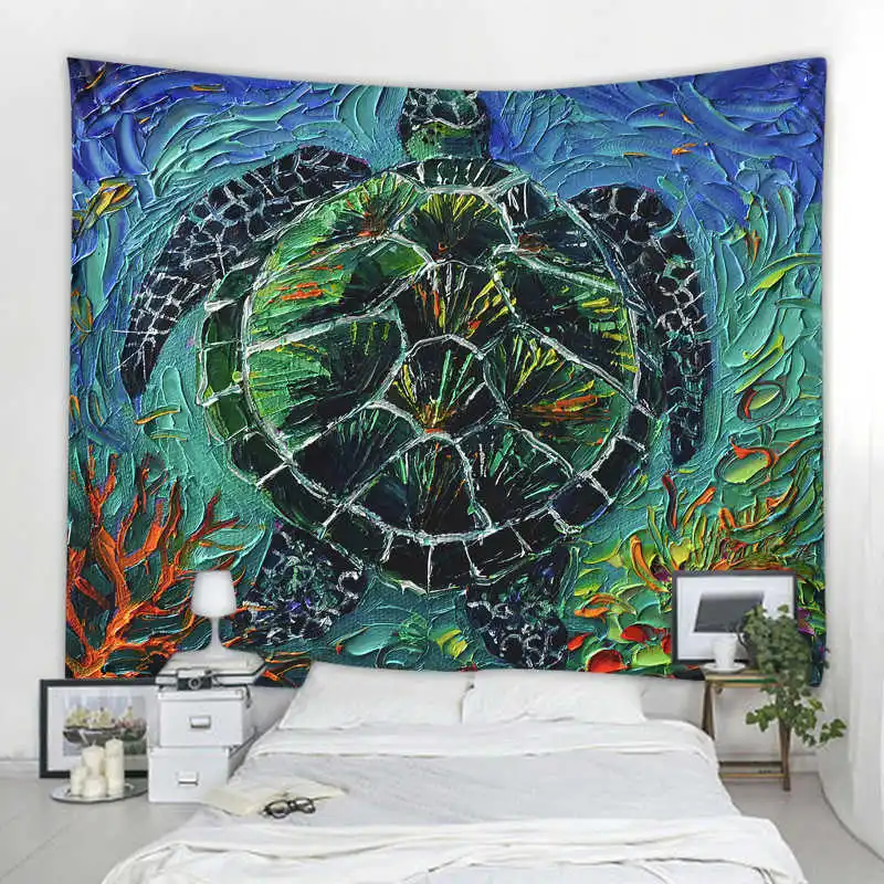 

Animal Marine Tapestry Wall Hanging Witchcraft Wall Tapestry Hippie Wall Carpets Dorm Decor Psychedelic Tapestry