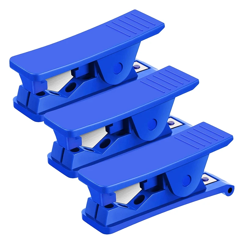 

New 3 Pieces PTFE Tube Cutter,Pipe Hose Cutter,for Nylon PVC PU Plastic Tube and Hose Cut Up to 3/4 Inch OD Tube (Blue)
