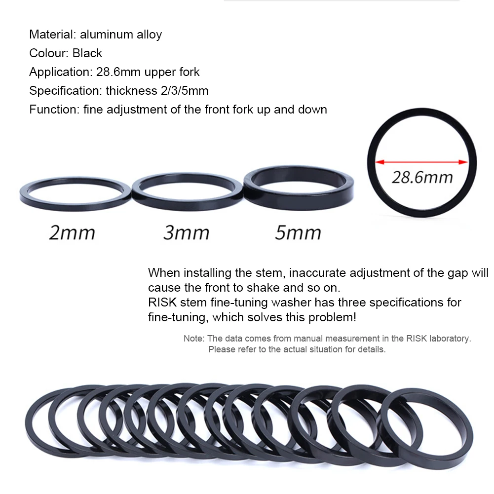 

2/3/5mm Bicycle Headset Gasket Front Fork Gasket Aluminum alloy Handlebar Washer Gasket Bicycle Accessories For MTB Road Bike