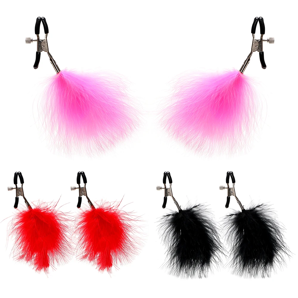 VATINE перо сосковые зажимы игры для взрослых секс игрушки стимулятор сосков Секс