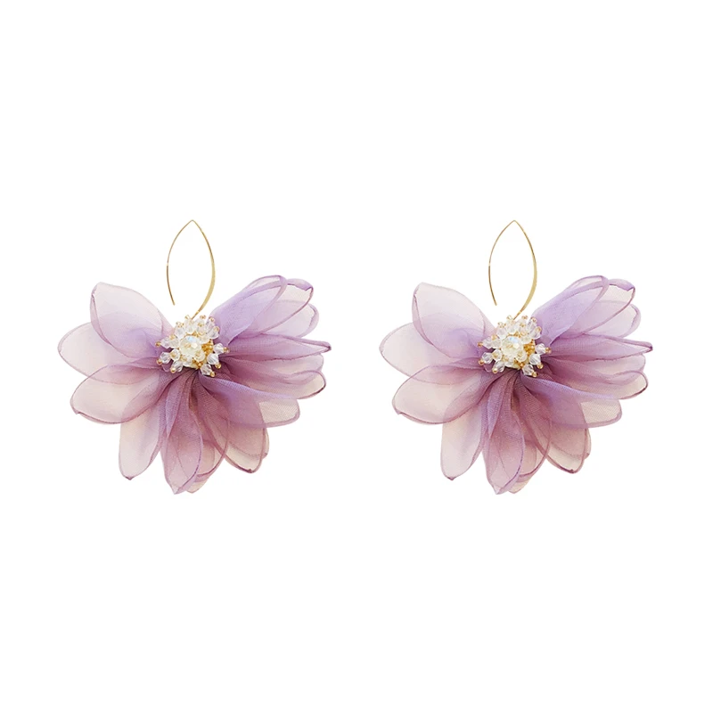 

Bohemia Yarn Plant Women Dangle Earrings Flower Long Earrings For Women Drops Earrings Bohemian Earrings