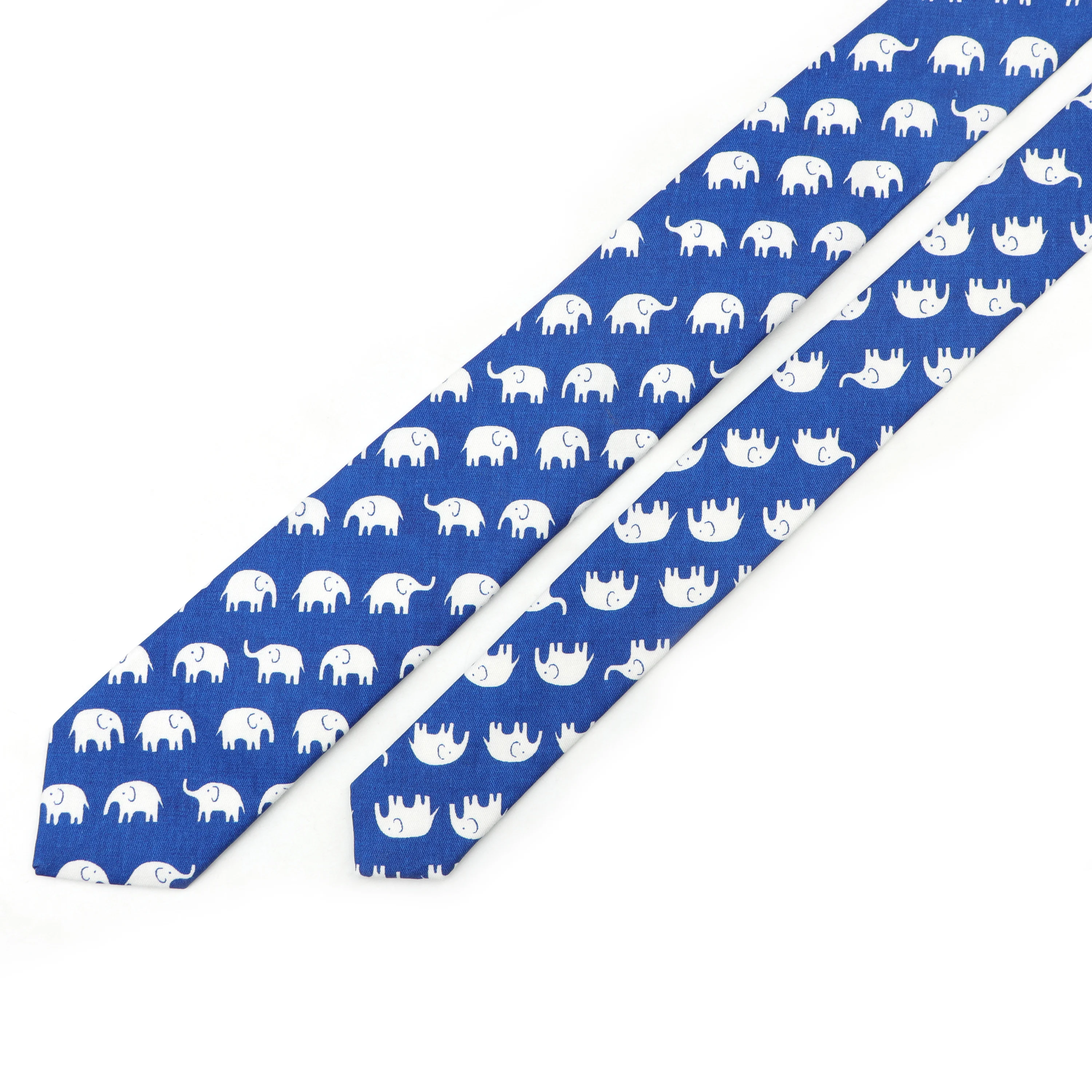 Повседневный мужской галстук с цветочным рисунком животного из мультфильма для