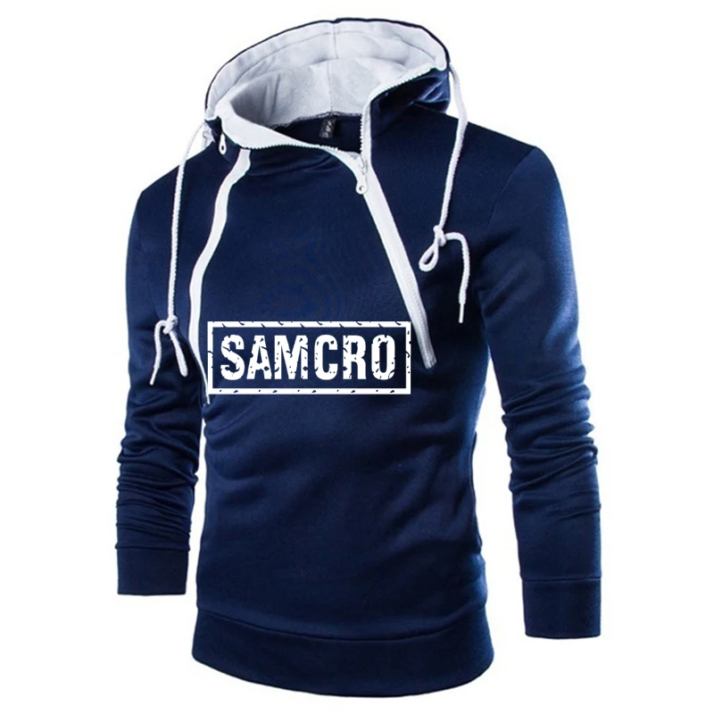

2021 SOA Sons of anarchy the child SAMCRO Men Hoodies Spring Autumn Double strand Male Casual Sweatshirt Hoody