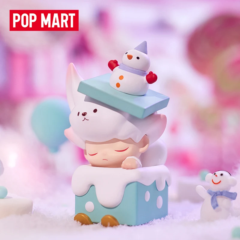 Pop Mart DIMOO 2020-caja ciega de la serie de Navidad, juguetes, modelo de estilo, figura de Anime bonita, caja de regalo sorpresa-0