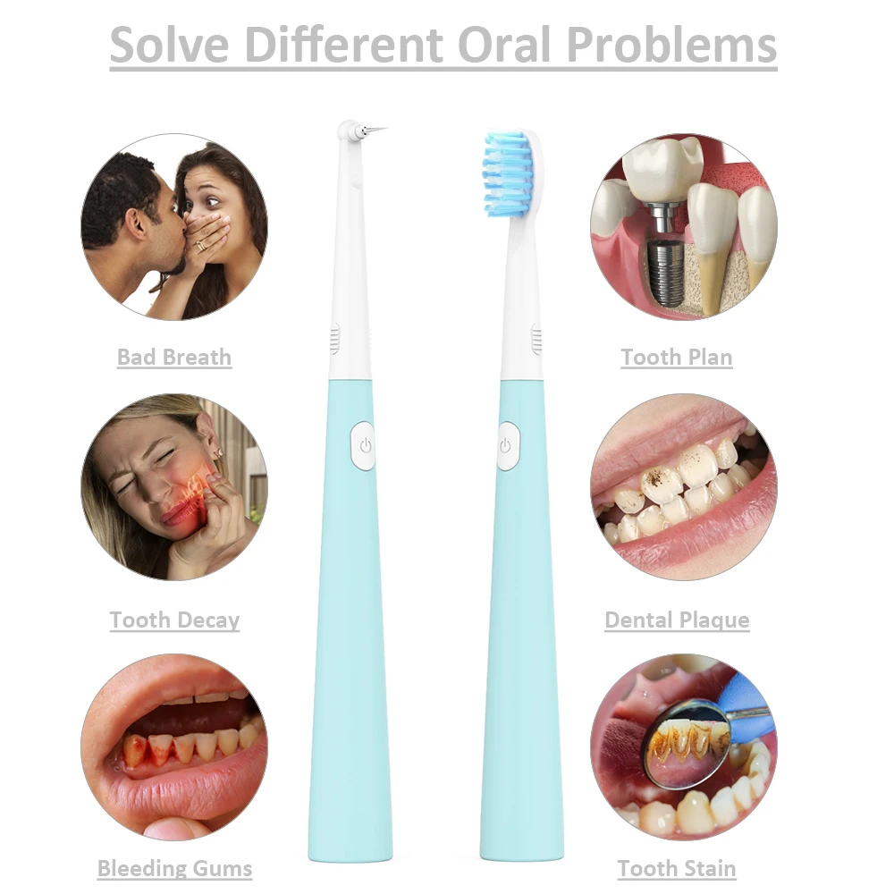

Smart Electric Toothbrush Sonic Wave Dental Calculus Remover Battery Powered Teeth Whitening Toothbrush Oral Dental Care