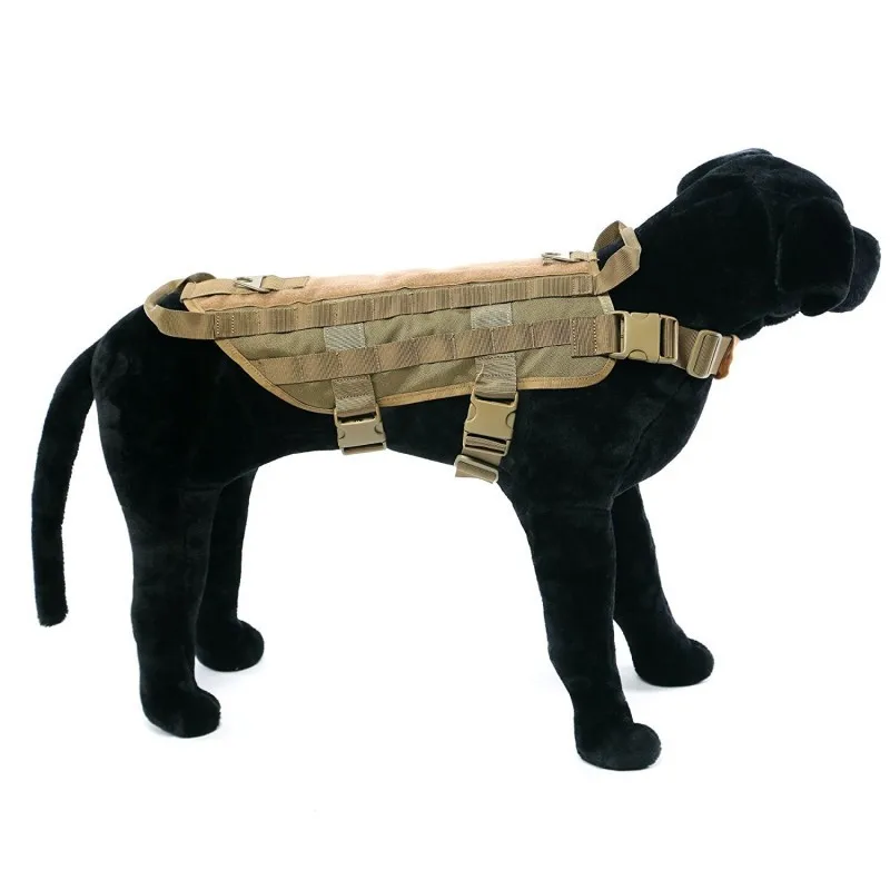 

NEW Tactical Dog Clothes Adjustable Nylon MOLLE Dog Vest Army Walking Training Quick Release Medium Large Dog Shepherd Dog 2021