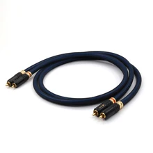 Yter SQ-88B 5N OCC Pure Copper Silver Plated RCA Interconnet Cable with WBT-0144 Jack Connector