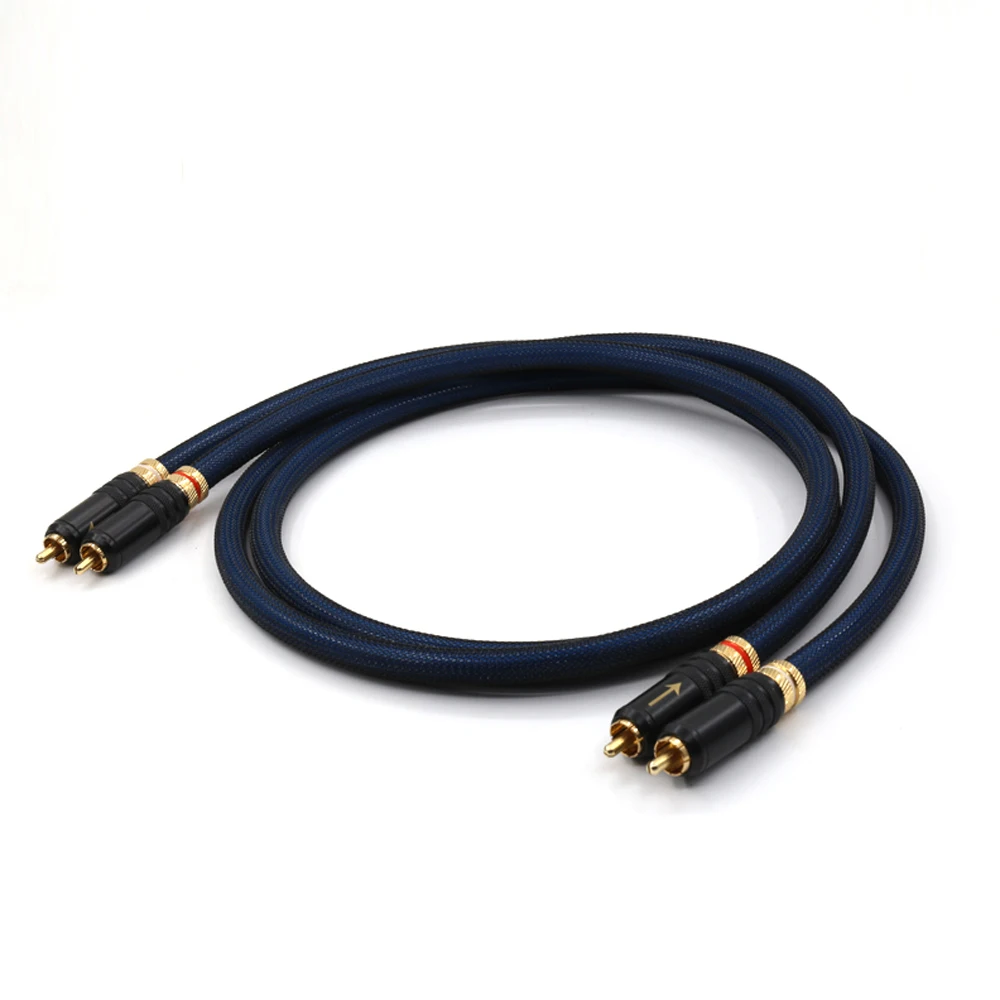 Yter SQ 88B 5N OCC чистый Медь с серебряным покрытием RCA Interconnet кабель WBT 0144 и гнездом для