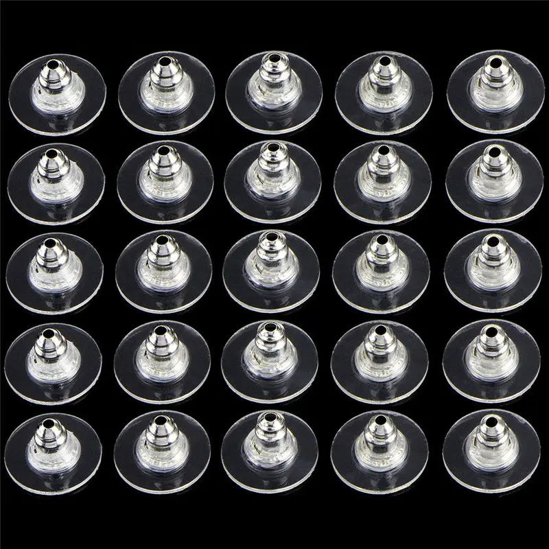 60 шт./лот резиновые серьги затычки для сережек сделай сам ювелирное изделие