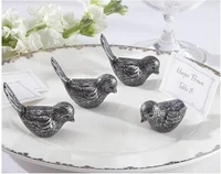 dhl free shipping 200pcs antiqued love bird place card holder wedding party table decor bridal shower favor favours gift