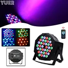 Светодиодный плоский прожектор 36x3 Вт RGB цветсветильник свет ing стробоскоп DMX512 контроллер для дискотеки DJ музыка вечерние танцевальный пол бар светодиодный сценический светильник