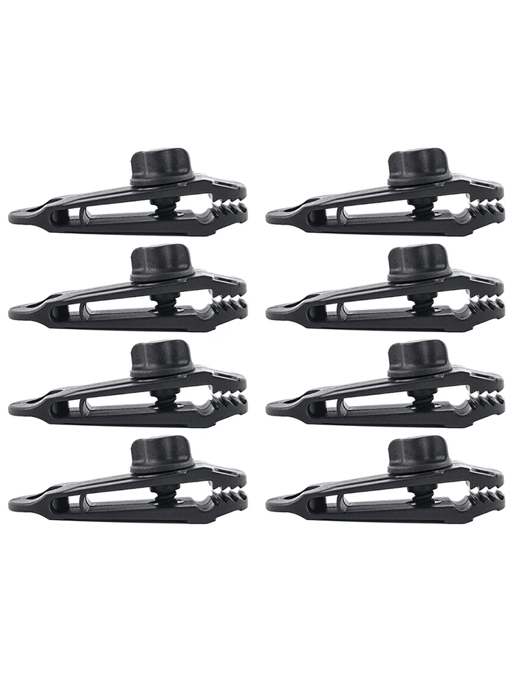 

8pcs Plastic Tent Clip Outdoor Camping Tent Alligator Clip Pull Point Hook Buckle Clamp Awnings Tent Pull Point Clip